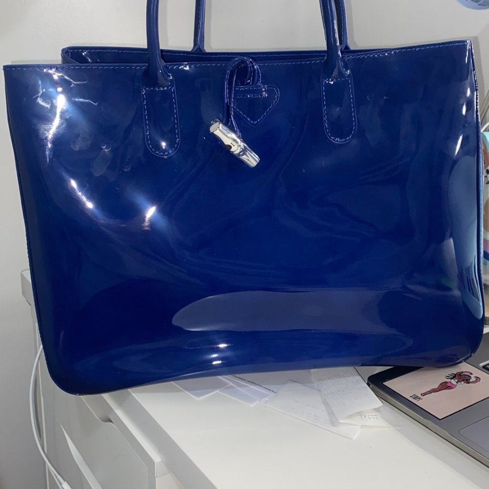 Longchamp Blue ROSEAU ESSENTIAL LARGE Tote Bag for SALE! - Picture 13 of 15